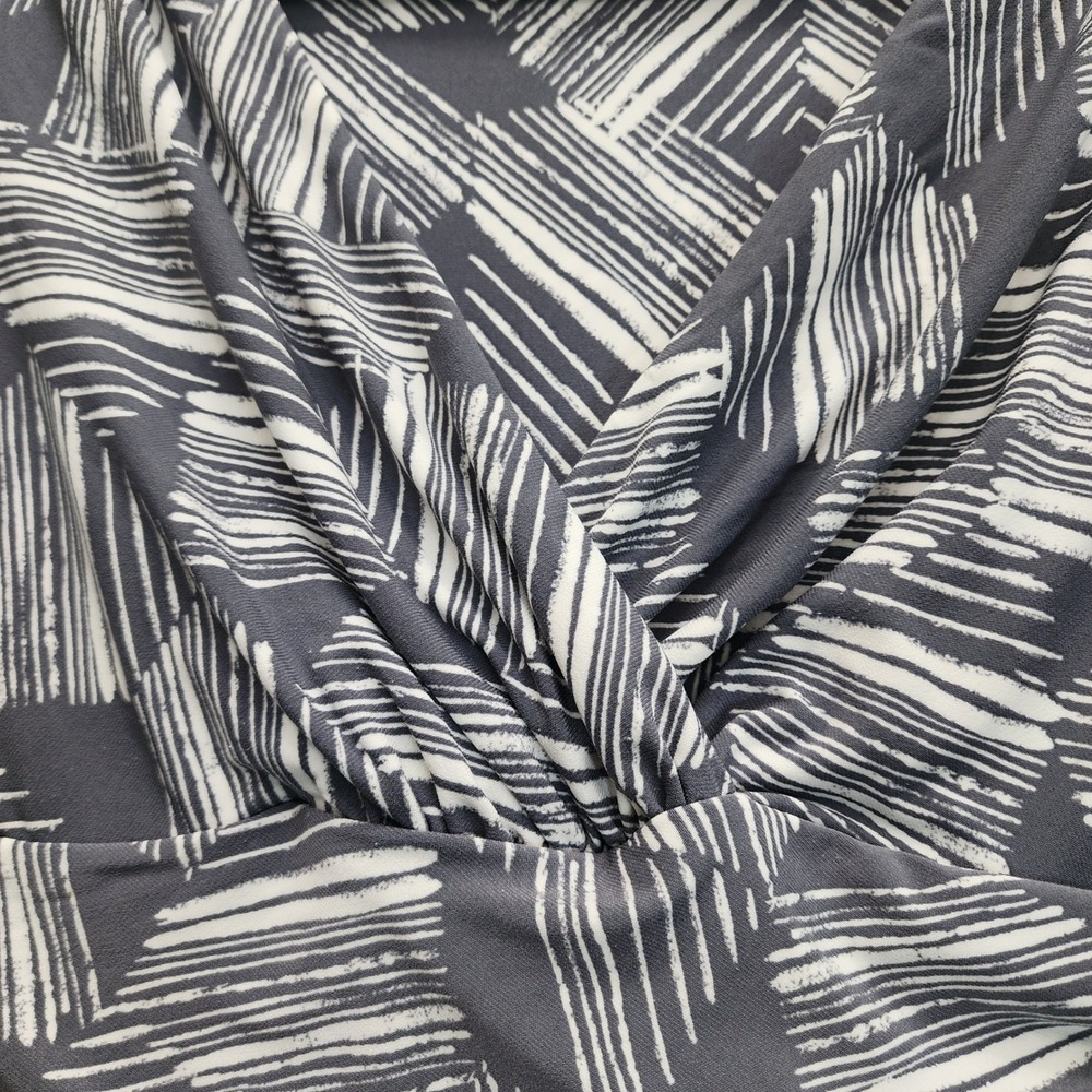 Lauren Ralph Lauren Faux Wrap Ruched Geometric Jersey Sheath Dress Women Size 4 - Picture 6 of 11